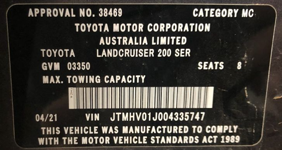 GVM Order Proof Of VIN | Tough Dog 4WD Suspension